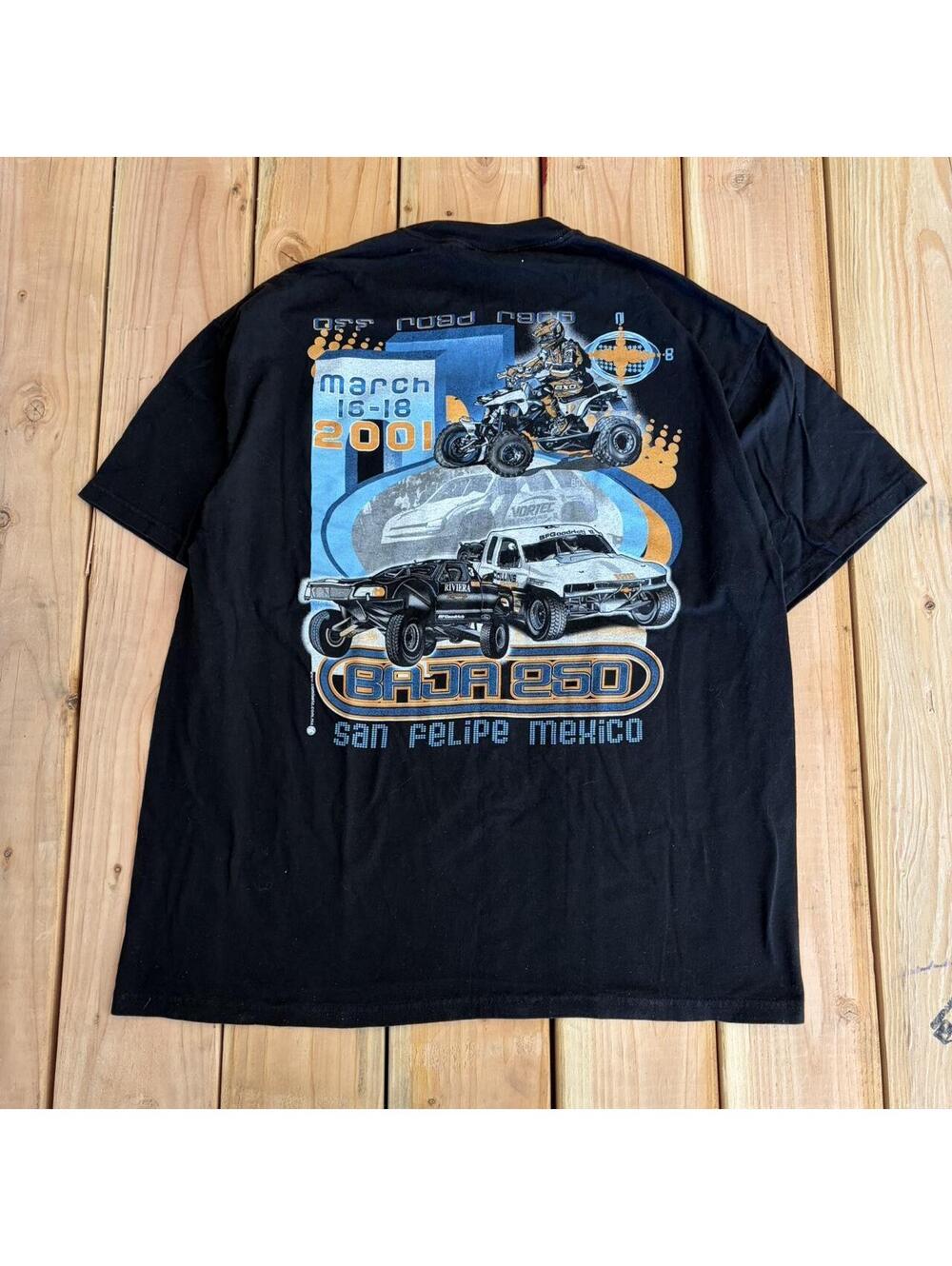 2001 baja 250 vintage mexico truck racing t shirt